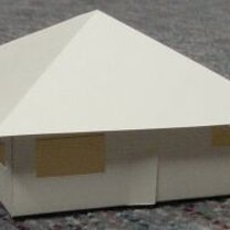 Parterowy dom z papieru