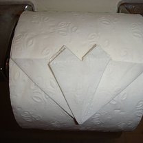 Papier toaletowy - serce origami
