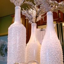 świąteczny wazon z butelki