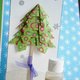 Kartka bożonarodzeniowa z choinką origami