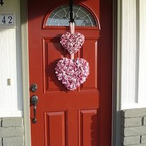 Ozdoba na drzwi w kształcie serca