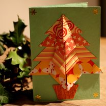 Kartka bożonarodzeniowa z choinką