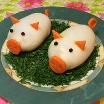 Jajka faszerowane dla dzieci - świnki