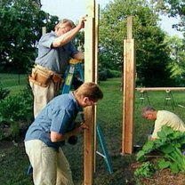Budowa ławki ogrodowej z pergolą 6