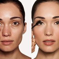 makijaż twarzy - przed i po
