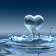 Kropla wody w kształcie serca