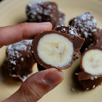 mrożone banany w czekoladzie