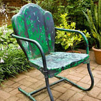 metalowe krzesło ogrodowe