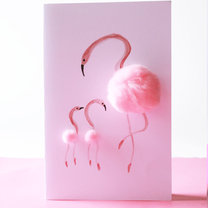 kartka na dzień matki - flamingi